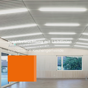 Luxsystem Innenbeleuchtung mit Lichtlinien Evangelische Kirchengemeinde Teaser