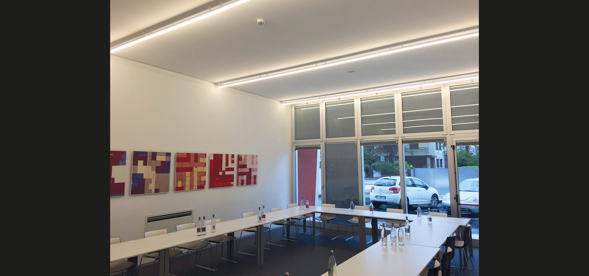 Luxsystem elegant office lighting led luminaire training room Vicenza SL 20.3