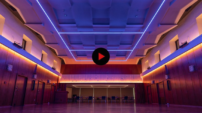Video RGB Leds RGBW Leuchten Bürgerhaus Bad Arolsen von Luxsystem