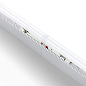 The LED-light sources easily click into the Luxsystem lampholders. Requires very little effort or space